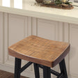 Biasca Oak/Black 29" Stool by Furniture of America at Eve Furniture