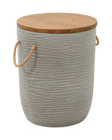 Biban Natural & Gray Outdoor Side Table by Zuomod at Eve Furniture