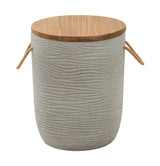 Biban Natural & Gray Outdoor Side Table by Zuomod at Eve Furniture