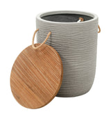 Biban Natural & Gray Outdoor Side Table by Zuomod at Eve Furniture