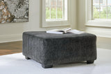 Biddeford Ebony Oversized Accent Ottoman by Ashley at Eve Furniture