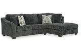 Biddeford Shadow 2-Piece Right Arm Facing (RAF) Chaise Sectional by Ashley at Eve Furniture