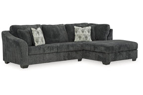 Biddeford Shadow 2-Piece Sectional with Chaise by Ashley at Eve Furniture