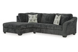 Biddeford Shadow 2-Piece Sectional with Chaise by Ashley at Eve Furniture