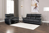 Bienne Black Sofa Manual Recliner by Furniture of America at Eve Furniture