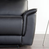 Bienne Black Sofa Manual Recliner by Furniture of America at Eve Furniture