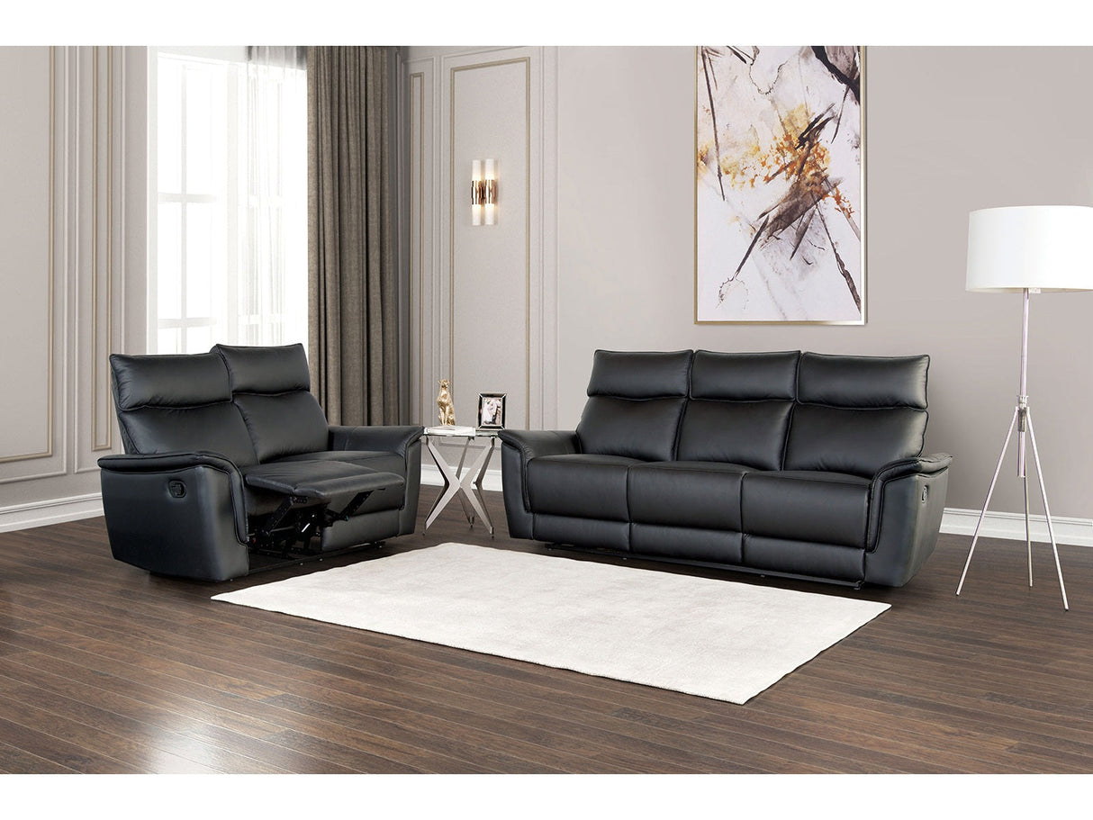Bienne Black Upholstery Reclining Living Room Set by Furniture of America at Eve Furniture