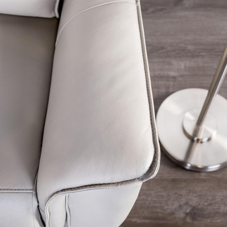 Bienne Taupe Sofa Manual Recliner by Furniture of America at Eve Furniture