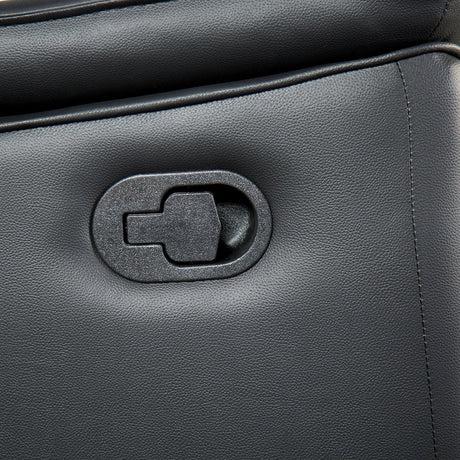 Bienne Black Loveseat Manual Recliner by Furniture of America at Eve Furniture