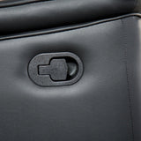 Bienne Black Sofa Manual Recliner by Furniture of America at Eve Furniture