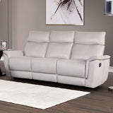 Bienne Taupe Sofa Manual Recliner by Furniture of America at Eve Furniture