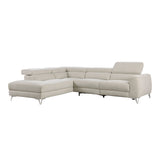 Bienvenue Beige 2-Piece Power Sectional with Right Chaise by Homelegance at Eve Furniture