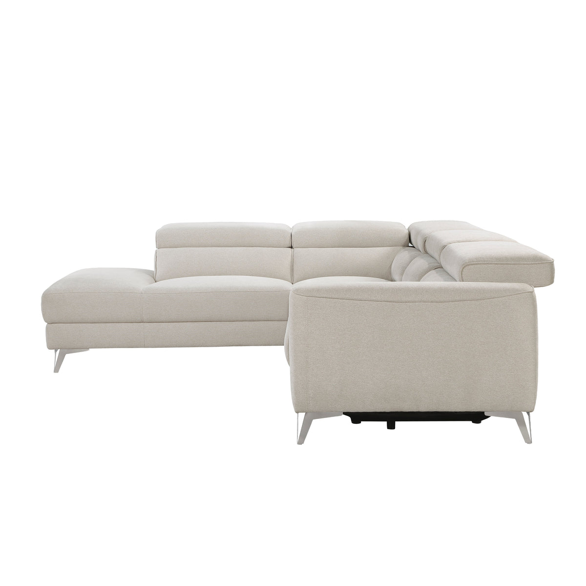 Bienvenue Beige 2-Piece Power Sectional with Right Chaise by Homelegance at Eve Furniture
