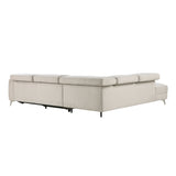 Bienvenue Beige 2-Piece Power Sectional with Right Chaise by Homelegance at Eve Furniture