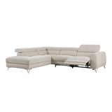 Bienvenue Beige 2-Piece Power Sectional with Right Chaise by Homelegance at Eve Furniture