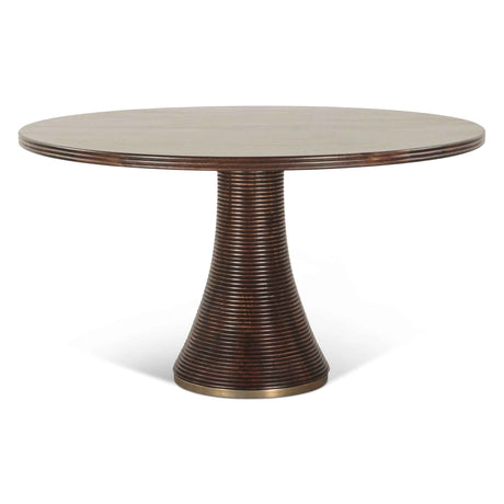 Bijou 54" Round Dining Table in Dark Sienna by Home Trends & Design at Eve Furniture