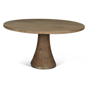 Bijou 54" Round Dining Table in Natural Brown by Home Trends & Design at Eve Furniture