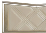 Bijou Champagne King LED Upholstered Storage Platform Bed by Homelegance at Eve Furniture