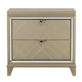 Bijou Champagne Nightstand by Homelegance at Eve Furniture