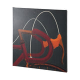 Bike Handle Green by Alarm a Hand Embellished Textured Canvas by Mercana at Eve Furniture