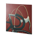 Bike Handle Orange by Alarm a Hand Embellished Textured Canvas by Mercana at Eve Furniture
