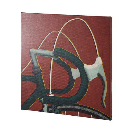 Bike Handle Orange by Alarm a Hand Embellished Textured Canvas by Mercana at Eve Furniture