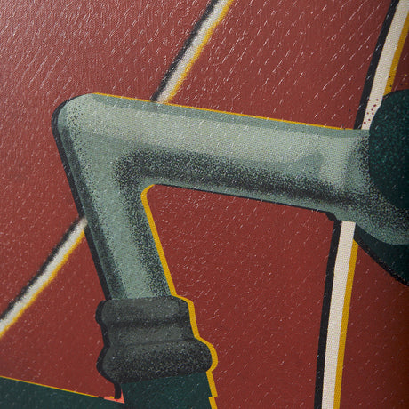 Bike Handle Orange by Alarm a Hand Embellished Textured Canvas by Mercana at Eve Furniture