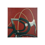Bike Handle Orange by Alarm a Hand Embellished Textured Canvas by Mercana at Eve Furniture