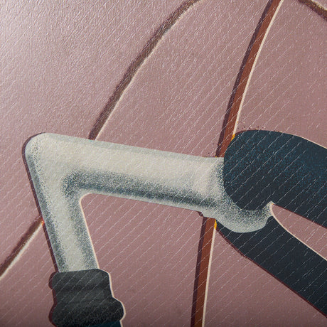 Bike Handle Pink by Alarm a Hand Embellished Textured Canvas by Mercana at Eve Furniture