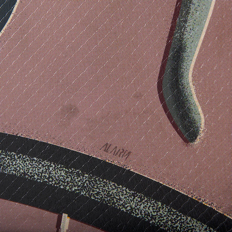 Bike Handle Pink by Alarm a Hand Embellished Textured Canvas by Mercana at Eve Furniture