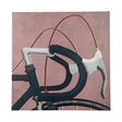 Bike Handle Pink by Alarm a Hand Embellished Textured Canvas by Mercana at Eve Furniture