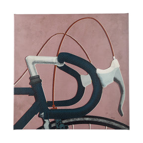 Bike Handle Pink by Alarm a Hand Embellished Textured Canvas by Mercana at Eve Furniture