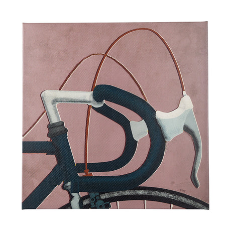 Bike Handle Pink by Alarm a Hand Embellished Textured Canvas by Mercana at Eve Furniture