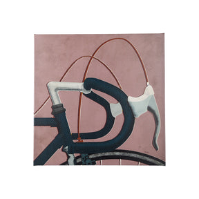 Bike Handle Pink by Alarm a Hand Embellished Textured Canvas by Mercana at Eve Furniture