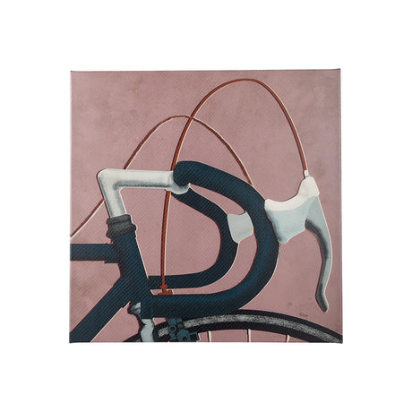 Bike Handle Pink by Alarm a Hand Embellished Textured Canvas by Mercana at Eve Furniture