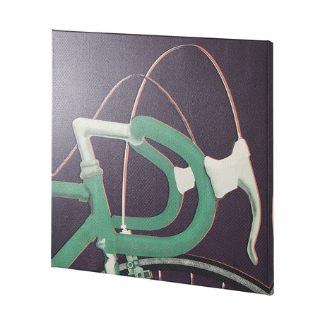 Bike Handle Purple by Alarm a Hand Embellished Textured Canvas by Mercana at Eve Furniture
