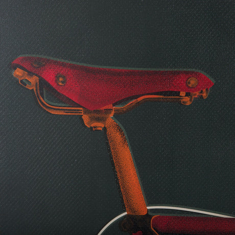 Bike Saddle Green by Alarm a Hand Embellished Textured Canvas by Mercana at Eve Furniture