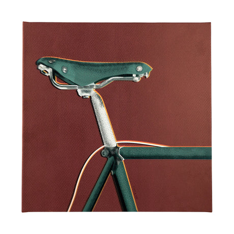 Bike Saddle Orange by Alarm a Hand Embellished Textured Canvas by Mercana at Eve Furniture