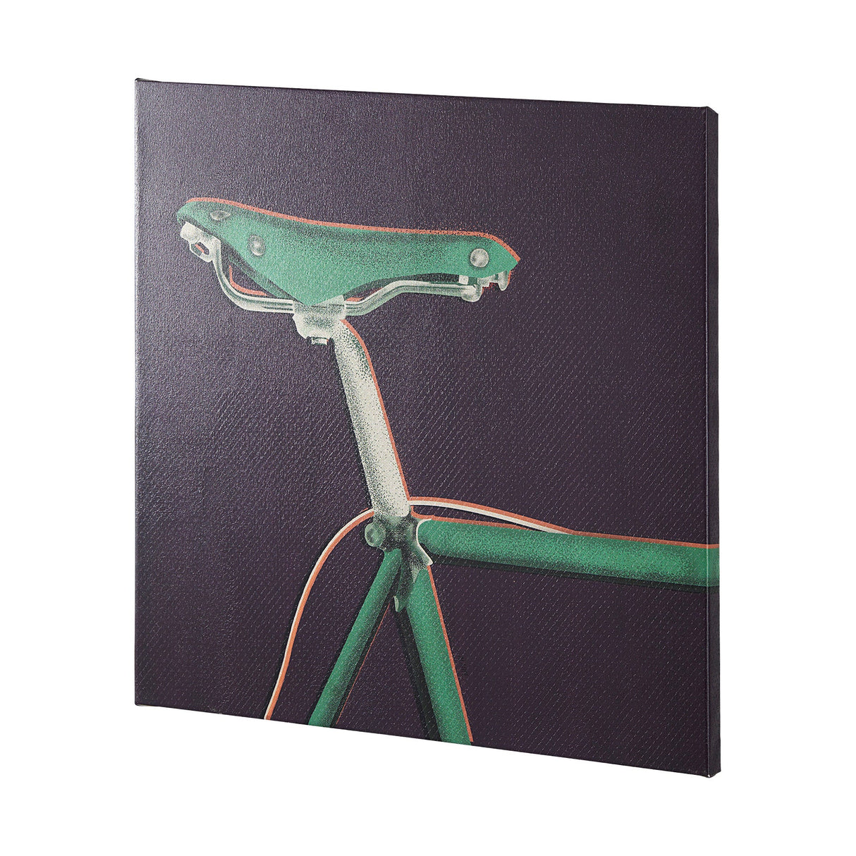 Bike Saddle Purple by Alarm a Hand Embellished Textured Canvas by Mercana at Eve Furniture