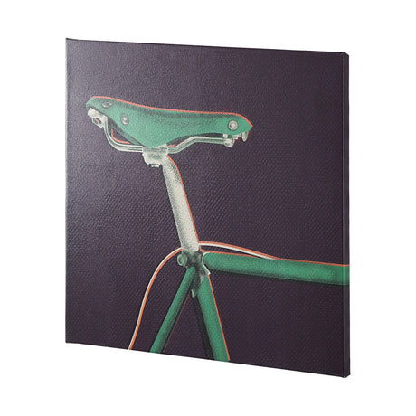 Bike Saddle Purple by Alarm a Hand Embellished Textured Canvas by Mercana at Eve Furniture
