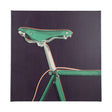 Bike Saddle Purple by Alarm a Hand Embellished Textured Canvas by Mercana at Eve Furniture