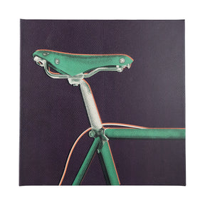 Bike Saddle Purple by Alarm a Hand Embellished Textured Canvas by Mercana at Eve Furniture