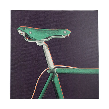 Bike Saddle Purple by Alarm a Hand Embellished Textured Canvas by Mercana at Eve Furniture