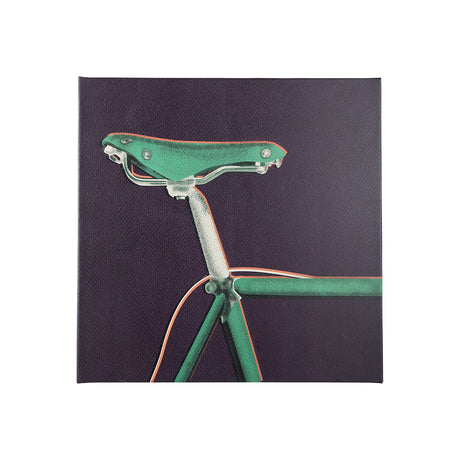 Bike Saddle Purple by Alarm a Hand Embellished Textured Canvas by Mercana at Eve Furniture