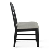 Bilboa 18" Upholstered Dining Chair in Distressed Black, Set of 2 by Home Trends & Design at Eve Furniture