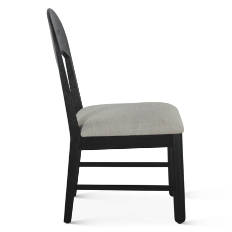 Bilboa 18" Upholstered Dining Chair in Distressed Black, Set of 2 by Home Trends & Design at Eve Furniture