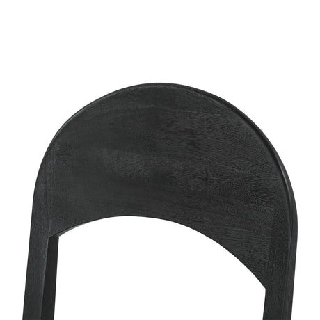 Bilboa 18" Upholstered Dining Chair in Distressed Black, Set of 2 by Home Trends & Design at Eve Furniture