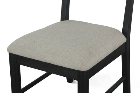 Bilboa 18" Upholstered Dining Chair in Distressed Black, Set of 2 by Home Trends & Design at Eve Furniture