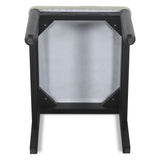 Bilboa 18" Upholstered Dining Chair in Distressed Black, Set of 2 by Home Trends & Design at Eve Furniture