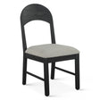 Bilboa 18" Upholstered Dining Chair in Distressed Black, Set of 2 by Home Trends & Design at Eve Furniture